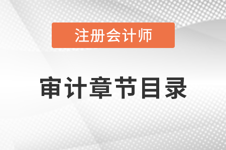 cpa審計章節(jié)目錄2023年都有什么變化？