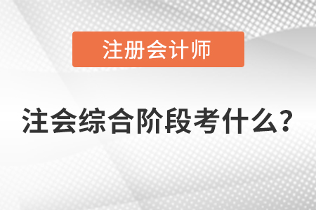 注冊會(huì)計(jì)師綜合階段考試考什么