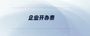 企業(yè)開辦費(fèi)
