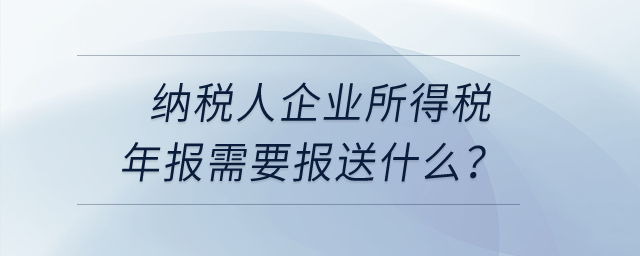 納稅人企業(yè)所得稅年報需要報送什么？