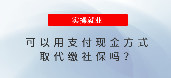 可以用支付現(xiàn)金方式取代繳社保嗎？
