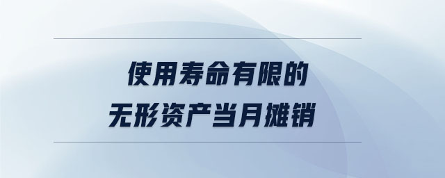使用壽命有限的無(wú)形資產(chǎn)當(dāng)月攤銷