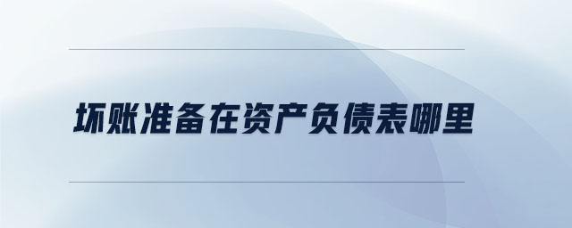 壞賬準(zhǔn)備在資產(chǎn)負(fù)債表哪里