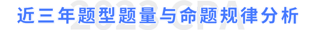 注會(huì)審計(jì)題型題量、命題規(guī)律