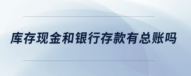 庫(kù)存現(xiàn)金和銀行存款有總賬嗎？