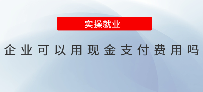 企業(yè)可以用現(xiàn)金支付費(fèi)用嗎？
