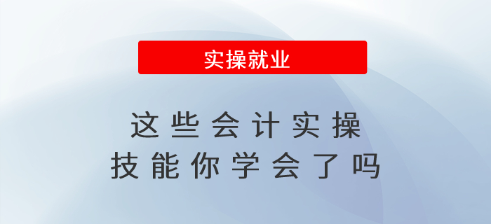 升職加薪必備！這些會(huì)計(jì)實(shí)操技能你學(xué)會(huì)了嗎？