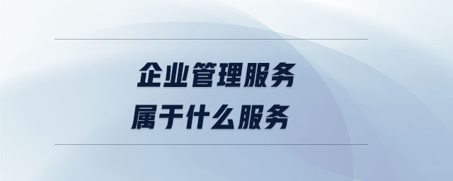 企業(yè)管理服務(wù)屬于什么服務(wù)