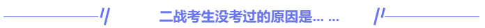 中級會計(jì)二戰(zhàn)考生沒考過的原因是