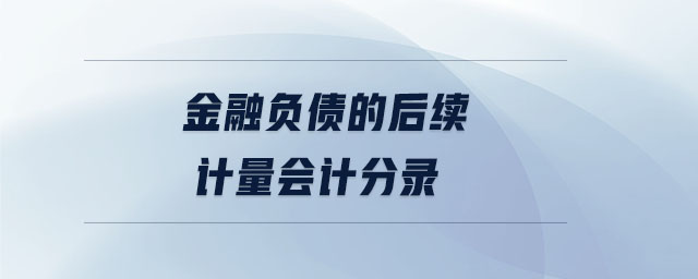 金融負(fù)債的后續(xù)計(jì)量會(huì)計(jì)分錄