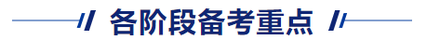 中級會計各階段備考重點