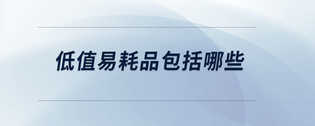 低值易耗品包括哪些？