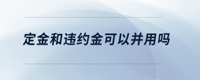 定金和違約金可以并用嗎？