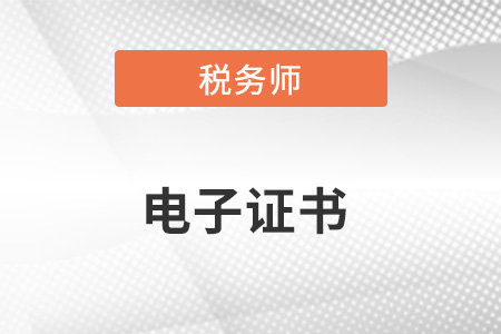 稅務(wù)師電子證書什么時候出來？