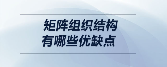 矩陣組織結(jié)構(gòu)有哪些優(yōu)缺點