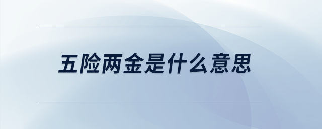 五險(xiǎn)兩金是什么意思？