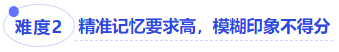 中級會(huì)計(jì)難度二精準(zhǔn)記憶要求高，模糊印象不得分