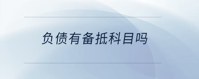 負債有備抵科目嗎？