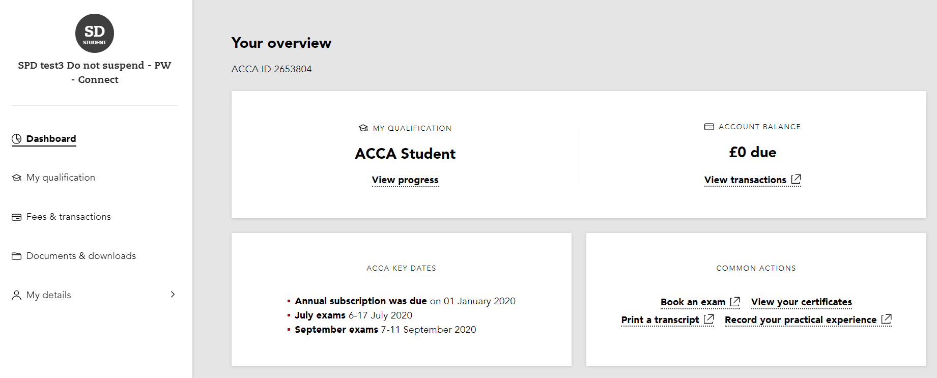 登錄myACCA賬戶，在首頁點擊“Book an exam”進入Exam Entry
