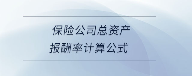保險(xiǎn)公司總資產(chǎn)報(bào)酬率計(jì)算公式