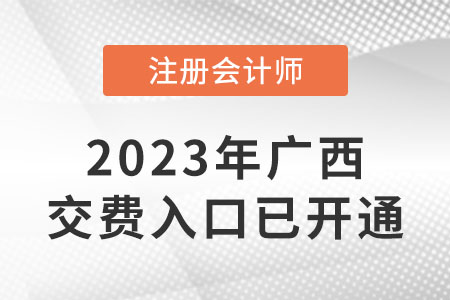 廣西自治區(qū)崇左2023年cpa繳費(fèi)入口已開(kāi)通！速來(lái)繳費(fèi)！