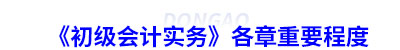 《初級會計實務(wù)》各章重要程度