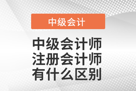 中級(jí)會(huì)計(jì)師和注冊(cè)會(huì)計(jì)師有什么區(qū)別？考的一樣嗎？