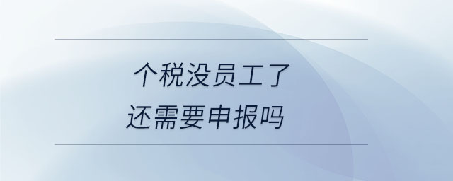 個(gè)稅沒(méi)員工了還需要申報(bào)嗎