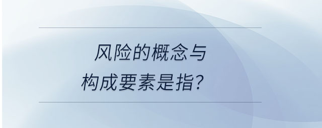 風(fēng)險(xiǎn)的概念與構(gòu)成要素是指？