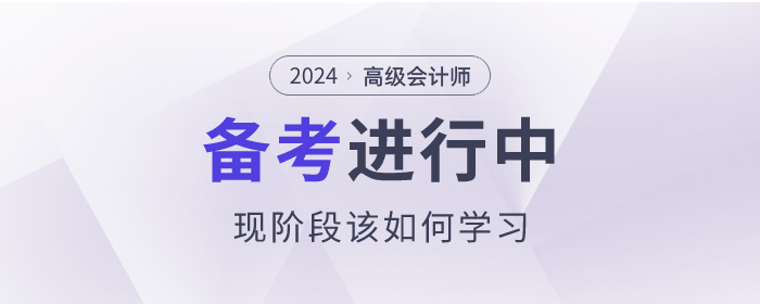 高級會計師備考已經(jīng)開始了，現(xiàn)階段該如何學習？