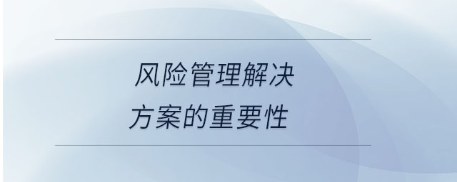 風(fēng)險管理解決方案的重要性