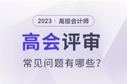 2023年高級(jí)會(huì)計(jì)師評(píng)審常見問題有哪些？