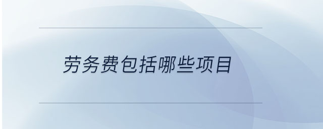 勞務(wù)費包括哪些項目