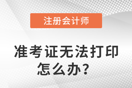 2023年注冊(cè)會(huì)計(jì)師準(zhǔn)考證打印不了是什么原因？