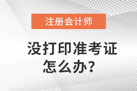 2023年注冊(cè)會(huì)計(jì)師考試準(zhǔn)考證沒打印怎么辦？