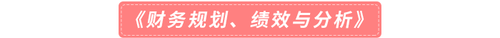 《財(cái)務(wù)規(guī)劃、績(jī)效與分析》
