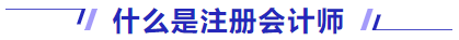 什么是注冊會計師