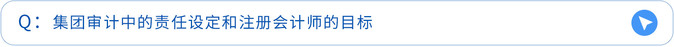 集團(tuán)審計中的責(zé)任設(shè)定和注冊會計師的目標(biāo)
