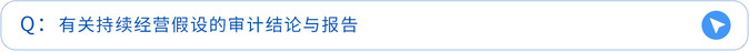 有關(guān)持續(xù)經(jīng)營假設(shè)的審計結(jié)論與報告
