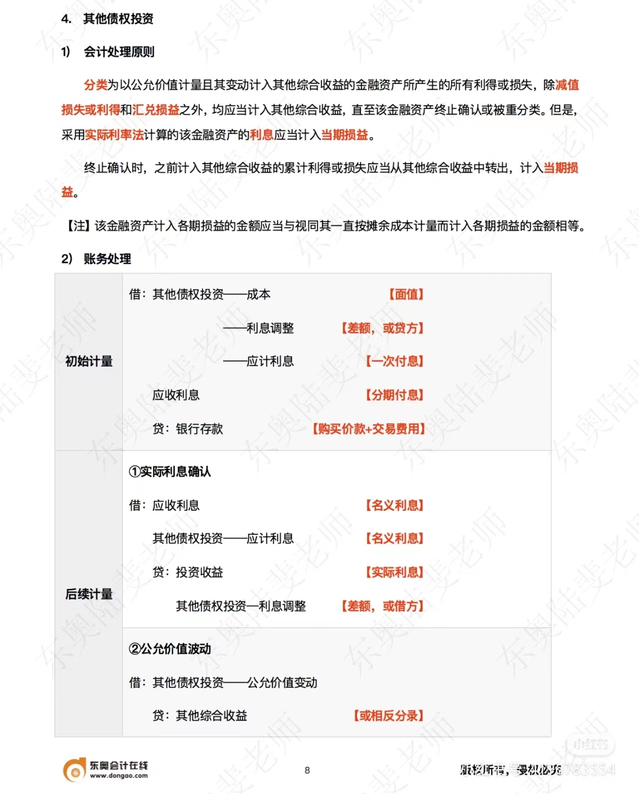 會計處理原則