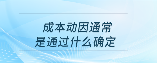 成本動(dòng)因通常是通過(guò)什么確定