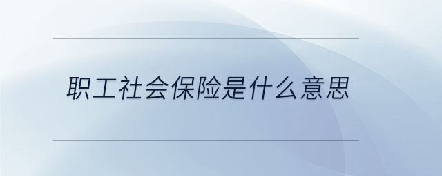 職工社會(huì)保險(xiǎn)是什么意思