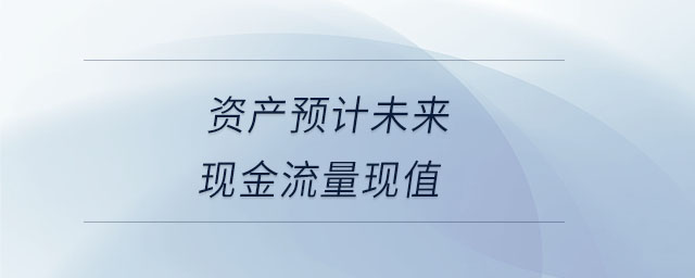 資產(chǎn)預(yù)計(jì)未來現(xiàn)金流量現(xiàn)值