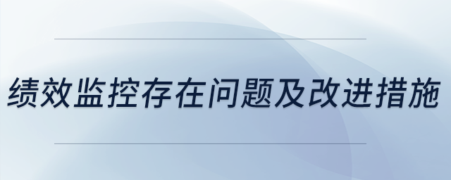 績效監(jiān)控存在問題及改進(jìn)措施