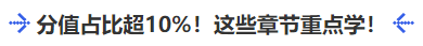 中級(jí)會(huì)計(jì)分值占比超10%！這些章節(jié)重點(diǎn)學(xué)！