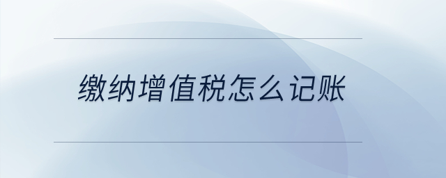 繳納增值稅怎么記賬？