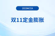 23年acca雙11活動！預(yù)付定金￥1，再購課?。?300！