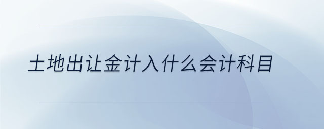 土地出讓金計(jì)入什么會(huì)計(jì)科目