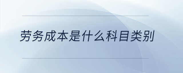 勞務成本是什么科目類別？