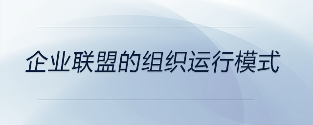 企業(yè)聯(lián)盟的組織運(yùn)行模式